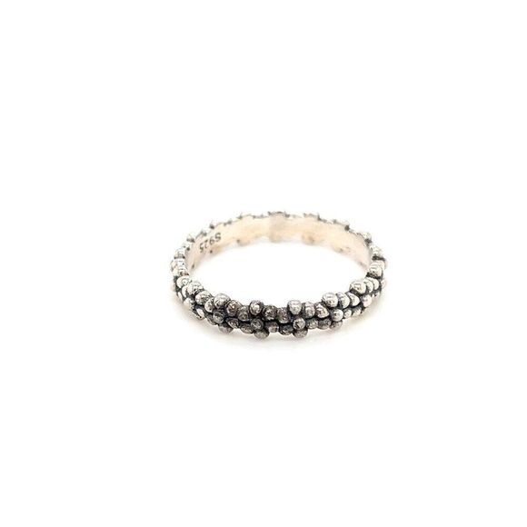 Silver 925 Flower Link Band Ring - Picture 7 of 10